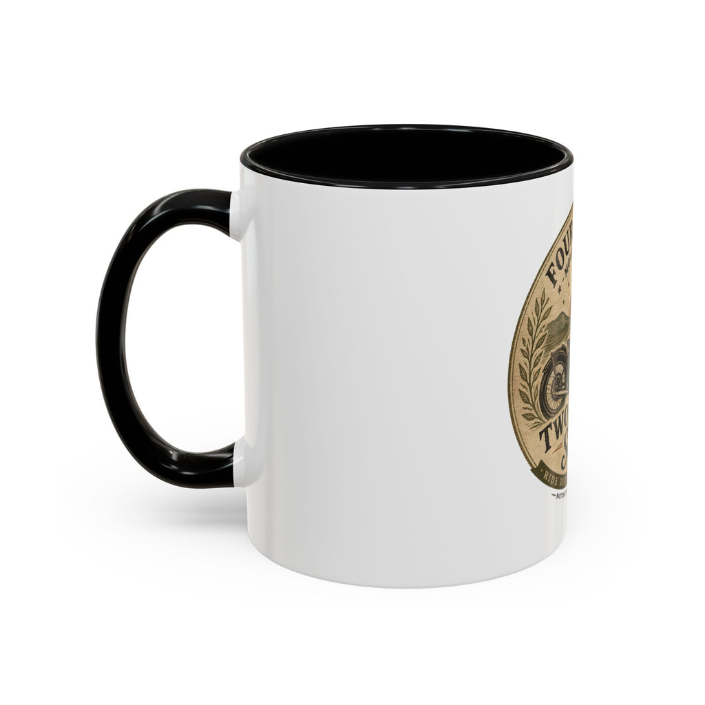 Vintage Airline Badge Coffee Mug | Accent Black Handle Mug