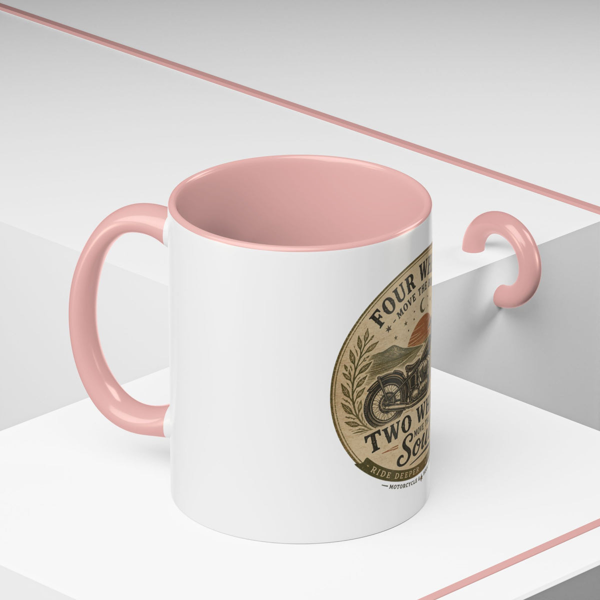 Vintage Airline Badge Coffee Mug | Accent Black Handle Mug