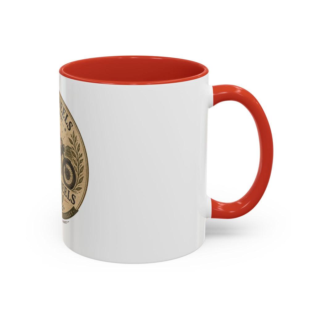 Vintage Airline Badge Coffee Mug | Accent Black Handle Mug