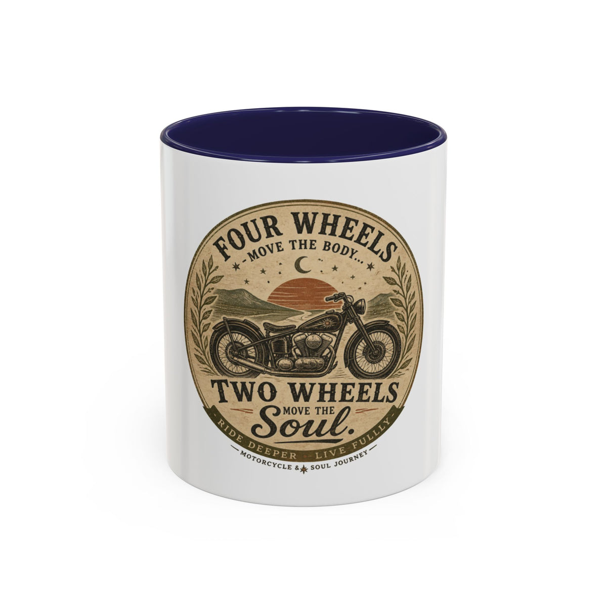 Vintage Airline Badge Coffee Mug | Accent Black Handle Mug