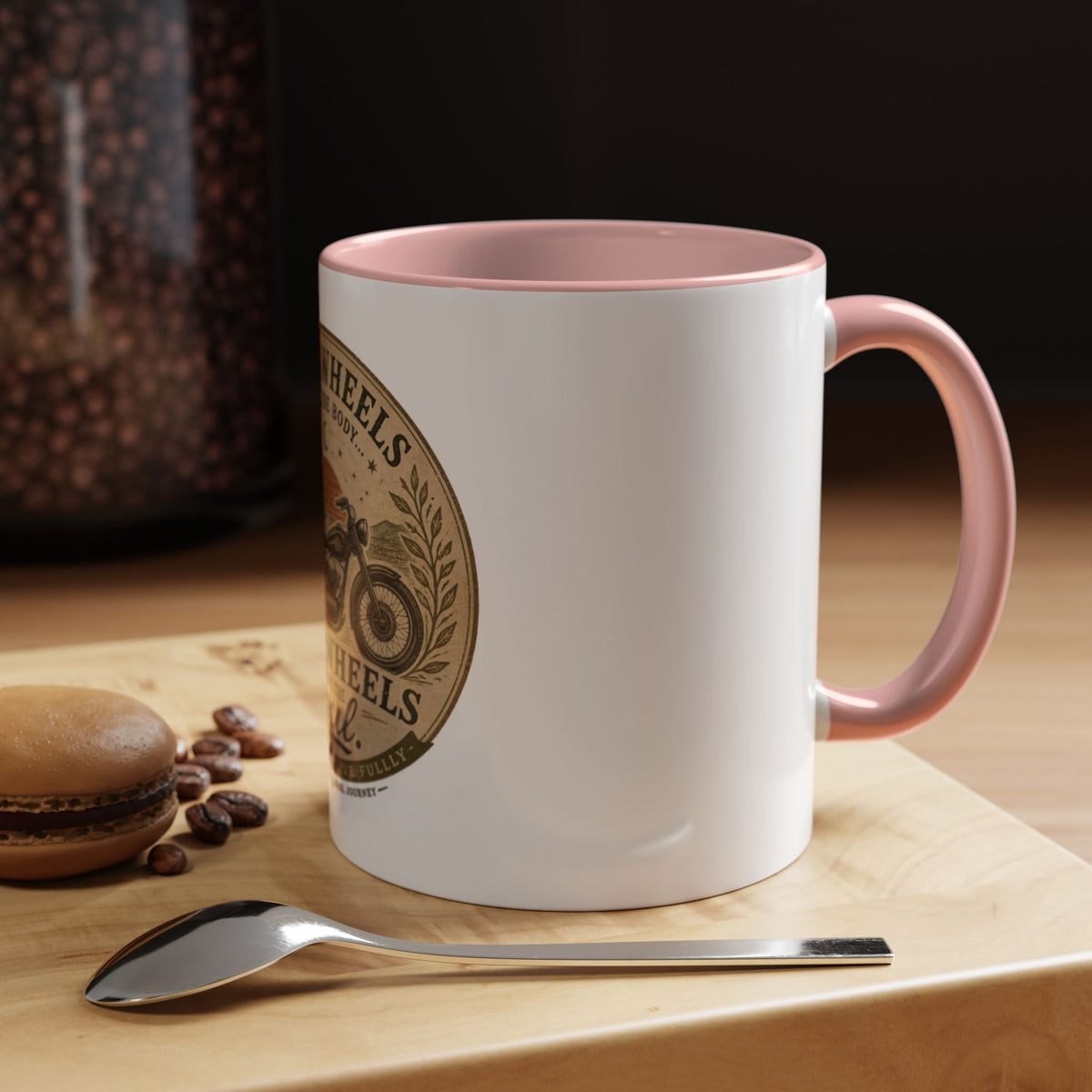 Vintage Airline Badge Coffee Mug | Accent Black Handle Mug
