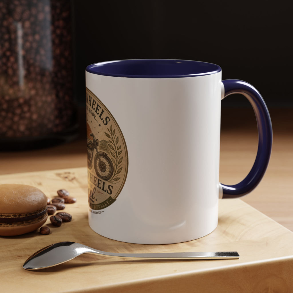 Vintage Airline Badge Coffee Mug | Accent Black Handle Mug
