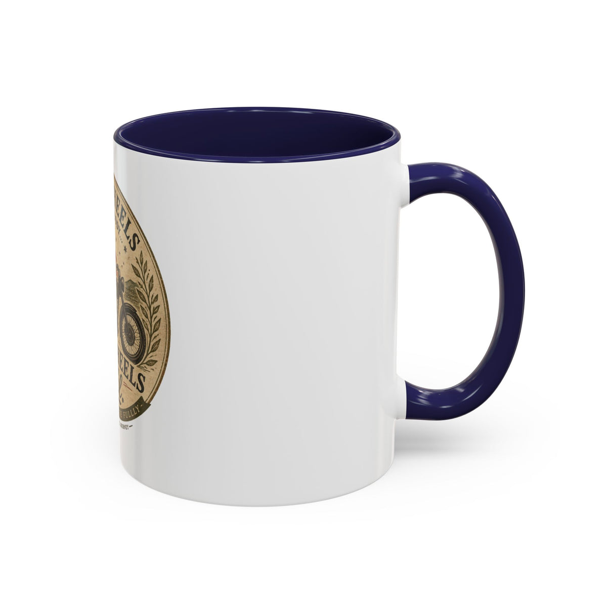 Vintage Airline Badge Coffee Mug | Accent Black Handle Mug