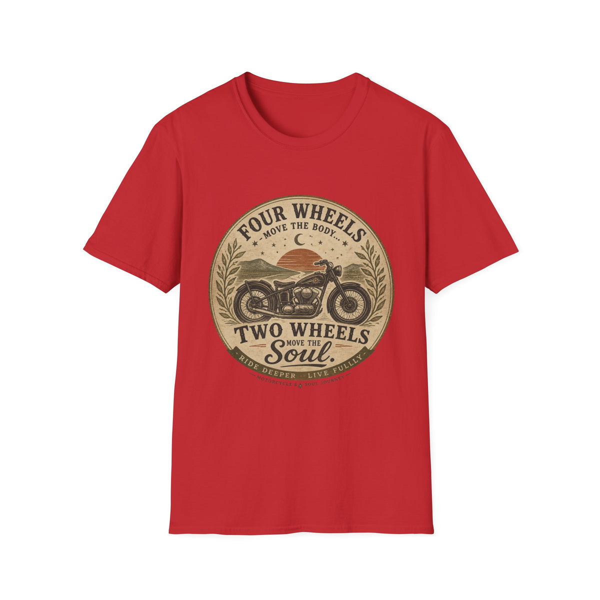 Two Wheels Move the Soul vintage motorcycle T-Shirt | biker design