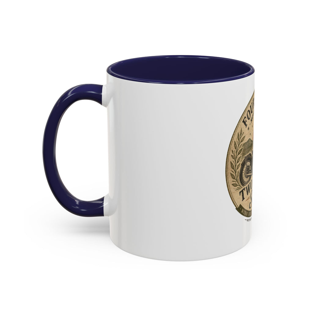 Vintage Airline Badge Coffee Mug | Accent Black Handle Mug