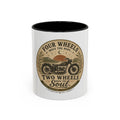 Vintage Airline Badge Coffee Mug | Accent Black Handle Mug