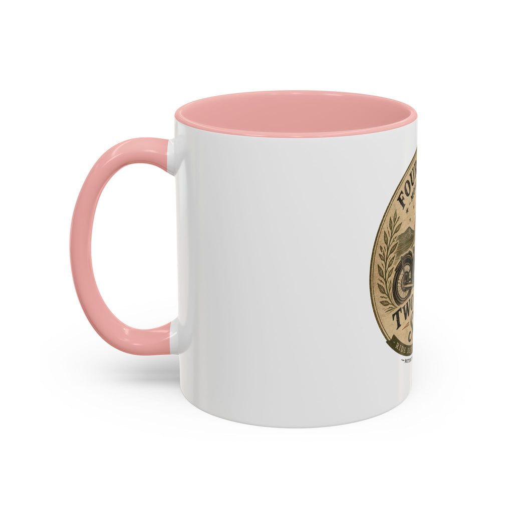 Vintage Airline Badge Coffee Mug | Accent Black Handle Mug