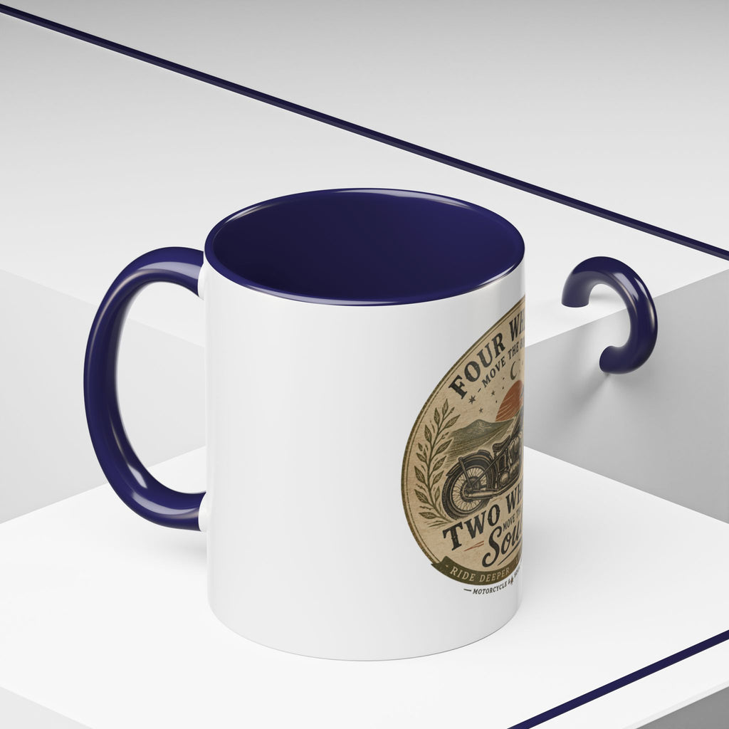 Vintage Airline Badge Coffee Mug | Accent Black Handle Mug