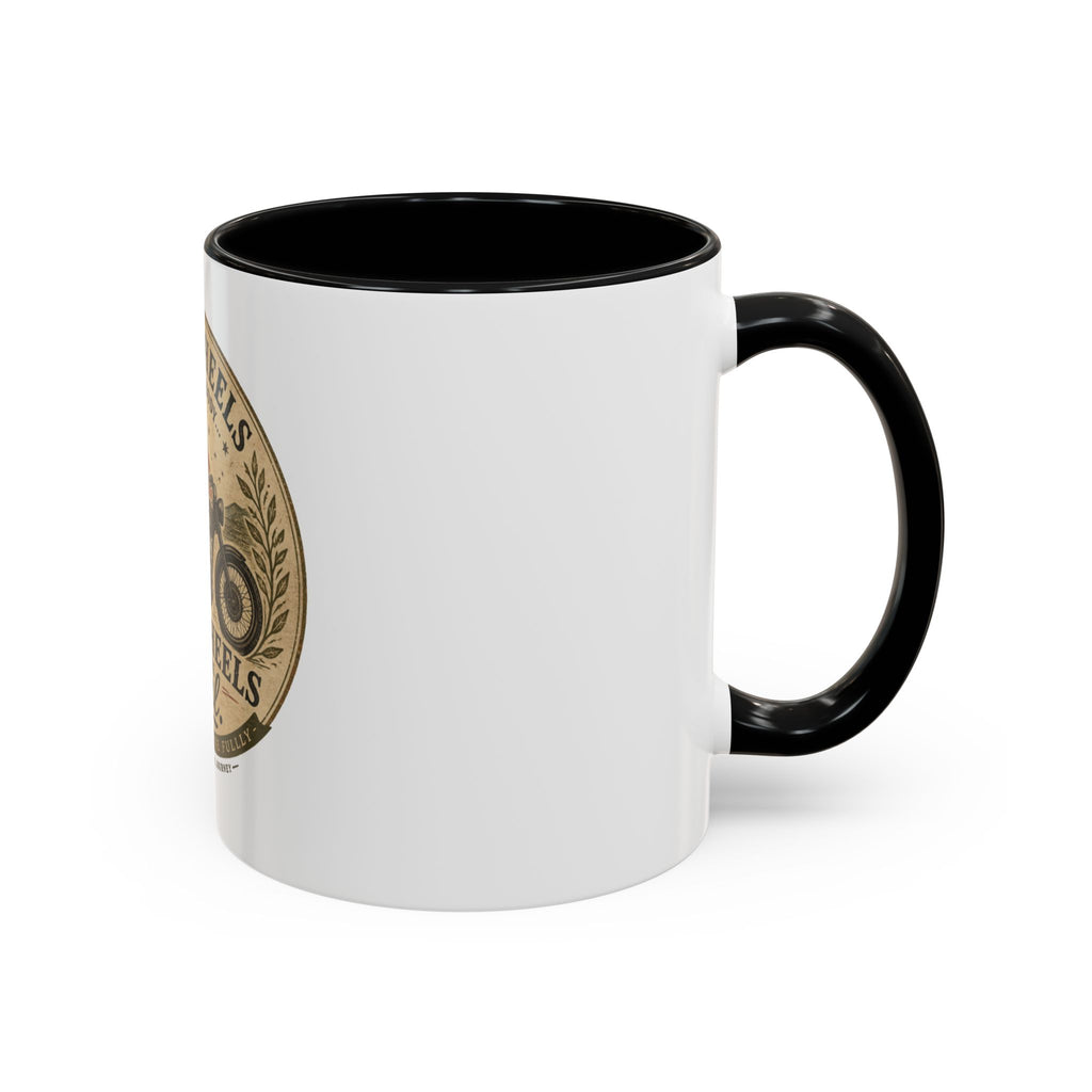 Vintage Airline Badge Coffee Mug | Accent Black Handle Mug