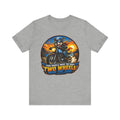 Two Wheels Move the Soul motorcycle tee | Biker skull riding bike